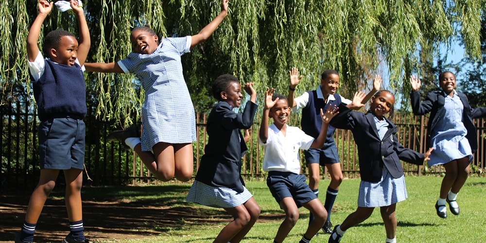 Frontline Christian School - Group of happy puplis Frontline Christian School - Group of happy puplis